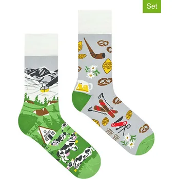 Pánské ponožky Ponožky Spox Sox Grau/ Weiß/ Grün 7507830 36