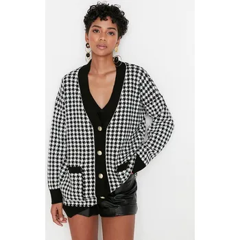 Dámský svetr trendyol Schwarz/ Weiß 192708 M