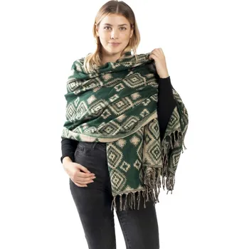 Šála Šála/pléd zeleno-béžová 11044