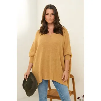 Dámský svetr Curvy Lady Hellbraun 2406898 48/50