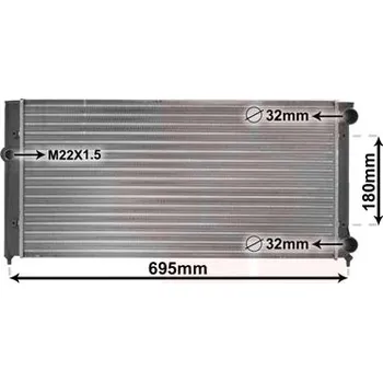 Chladič motoru Chladič, chlazení motoru VAN WEZEL 58002109