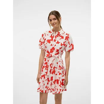 Dámská móda Šaty Vero Moda Weiß/ Rot 3781541 XS