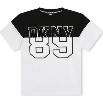 Dívčí tričko Tričko DKNY Weiß/ Schwarz 1229126 152