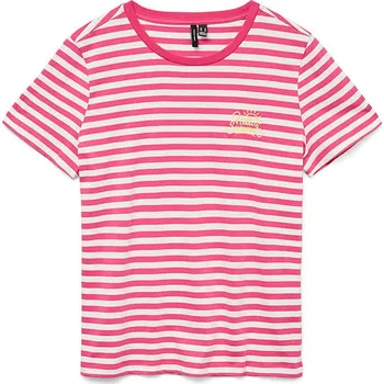 Dámská móda Tričko Vero Moda Pink/ Weiß 3651372 XS