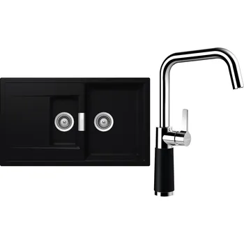 Kuchyňský dřez Set Schock S7-8 (dřez Mono D-150 Puro + baterie SC-530 Puro)