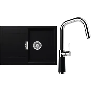 Kuchyňský dřez Set Schock S5-9 (dřez Mono D-100S Puro + baterie SC-530.120 Puro)