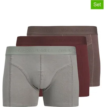 Boxerky Boxerky Jack & Jones Grau/ Braun/ Rot 407369 XXL