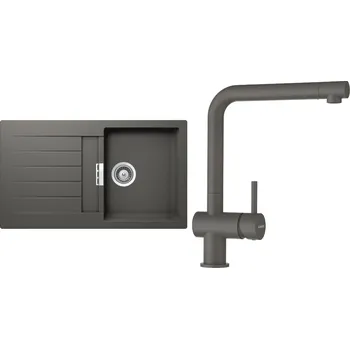 Granitový dřez Set Schock S1-1 (dřez Signus D-100 Silverstone + baterie Epos Silverstone)