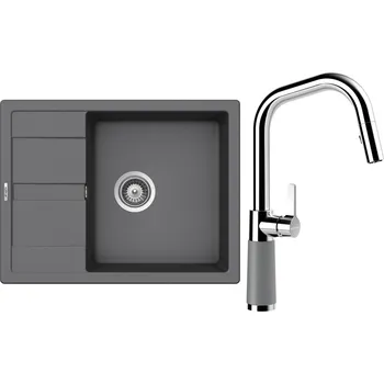 Granitový dřez Set Schock S20-11 (dřez Manhattan D-100 Croma + baterie SC-530.120 Croma)