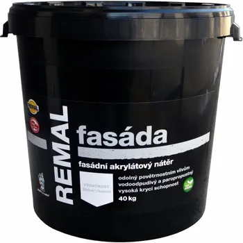 Bílý akrylátový fasádní nátěr REMAL FASÁDA - 25 kg - bílý
