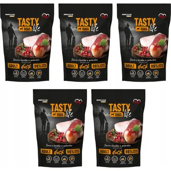 Krmivo pro psa TASTY DOGS LIFE vlhké krmivo pro psy s kachnou v želé, kapsička 150g x5