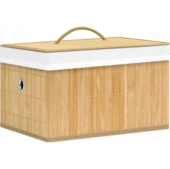 Úložný box Krabice s víkem v odstínech hnědé a béžové