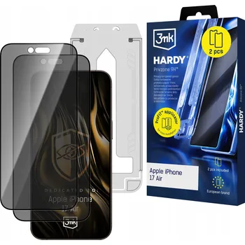 2x Tvrzené sklo s privátním filtrem 3mk Hardy Privzone 9H pro Apple iPhone Air