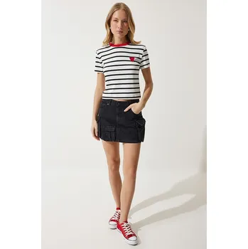 Dámské tričko Tričko Happiness Istanbul Weiß/ Schwarz 3659568 40