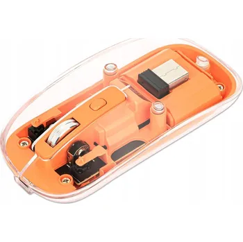 Myš Tichá průhledná Bezdrátová Myš s nabíjením přes USB-C RF 2.4 GHz Manhattan