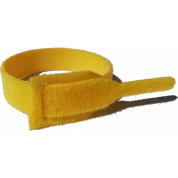 Stahovací páska Stahovací pásky na kabely se suchým zipem 25x300 mm 10 ks žluté