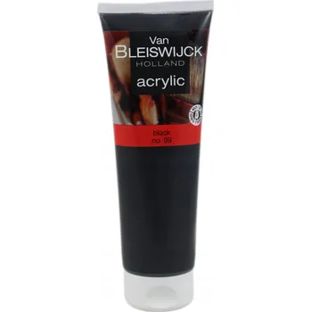 Vodová barva Barva barva v tubě Van Bleiswijck černá matná 250 ml - 2531537