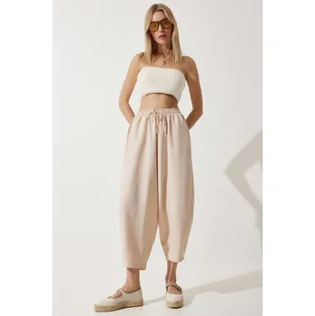 Dámské kalhoty Happiness Istanbul Sand 1682964 40