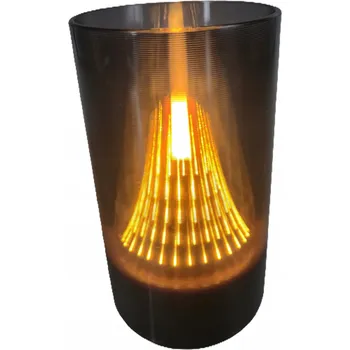 Svíčka LED Vložka Svíčka na Stromeček s Bateriemi 12,5 cm Kužel Kouřová RF-SMD 147