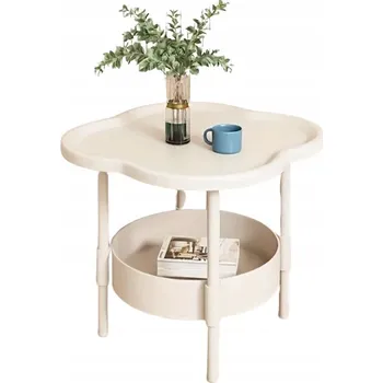 Konferenční stolek KONFERENČNÍ STOLEK OBLÁČEK do obývacího pokoje, ložnice, s poličkou, dekorativní, praktický