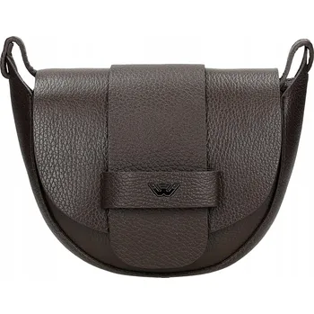 Kabelka Wojas kabelka z pravé kůže hnědá