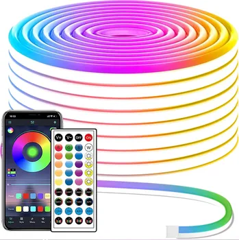 LED páska LED pásek 10M NEON RGB 720LED BLUETOOTH APLIKACE + DÁLKOVÝ OVLADAČ SADA IP65