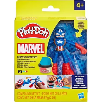 Modelovací hmota Play-Doh Marvel Kapitán Amerika odrážející štít modelína Hasbro G0056