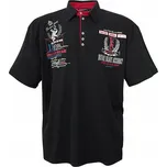 LAVECCHIA polokošile pánská 2038 nadměrná velikost 7XL černá