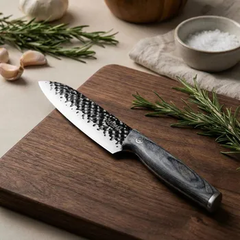 Kuchyňský nůž Nůž Santoku z nerezové oceli STARKE PRO Hitoshi 12,5 cm