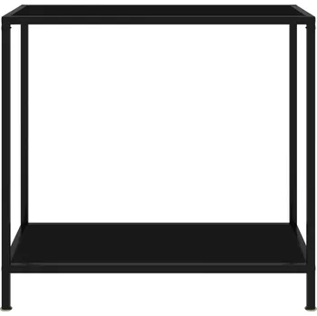 Konferenční stolek Konzolový stolek, černý, 80x35x75 cm, sklo