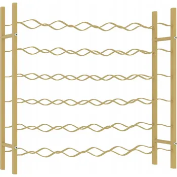 Stojan na víno VidaXL Stojan na 36 lahví vína, zlatý, kovový