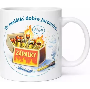 Hrnek s potiskem 330 ml zápalky CZ
