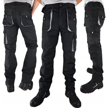 Pracovní obuv Dlouhé pracovní kalhoty Specto černé, ochranné, BOZP délka do pasu vel. 48