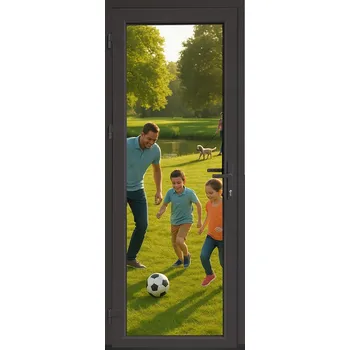 Vchodové dveře Vchodové dveře ANTRACIT PVC 800x2000, 80x200 LEVÉ, trojsklo + Argon, 76mm PVC