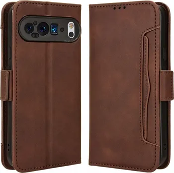 Pouzdro na mobilní telefon Flipové pouzdro Erbord pro Google Pixel 9 Pro, hnědé