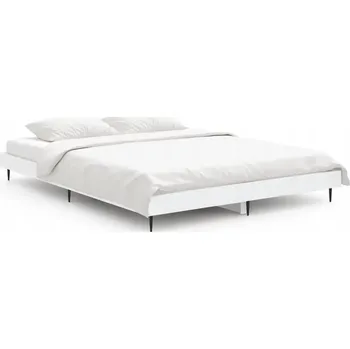 Postel Rám postele bílý 193 x 138 x 20 cm, vhodná matrace 135 x 190 cm