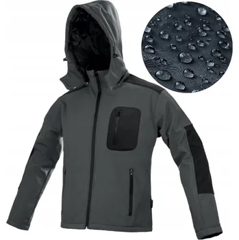 Pánská softshellová bunda Pánská pracovní bunda Sportovní SOFTSHELL s odepínací kapucí Voděodolná XL