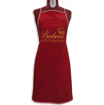 Kuchyňská zástěra Kuchyňská zástěra Babička vaří nejlépe, červená
