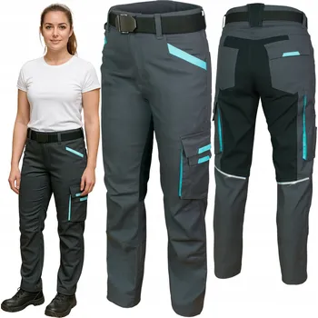 montérky Dlouhé pracovní kalhoty Specto montérky s ochranou Bavlna Stretch BOZP vel. 42