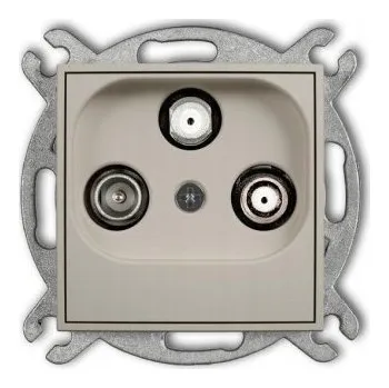 Elektrická zásuvka Anténní zásuvka nástěnná Karlik béžová