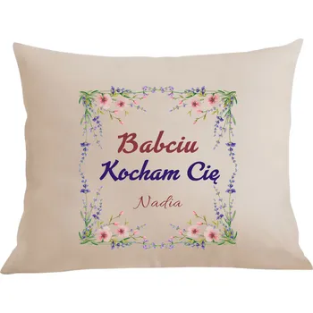 Polštář Dekorační povlak na polštář HaftNadruk 40 x 40 cm