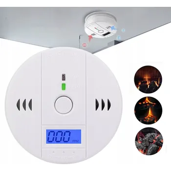 Detektor CO DETEKTOR OXIDU UHELNATÉHO OXIDU UHELNATÉHO (CO), KOUŘE A PLYNU, BEZDRÁTOVÝ S LCD DISPLEJEM