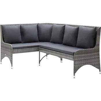 Zahradní sestava vidaXL Zahradní rohové pohovky 2 ks polyratan šedé