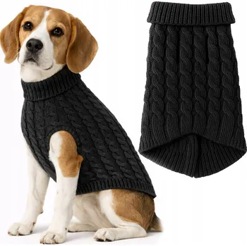 Obleček pro psa Obleček pro psa kočku Teplý Zimní Svetr Oblečení na Zimu Rolák XL