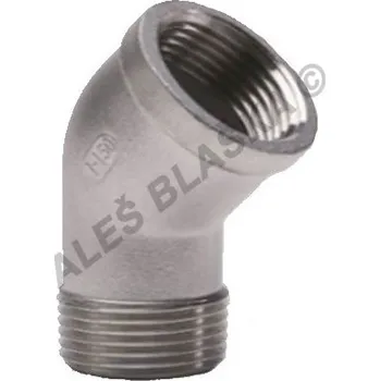 Fitinka Koleno nerezové NEREZ závitové 45°- vnitřní/vnější závit - INOX - 1/8" TYP303IA
