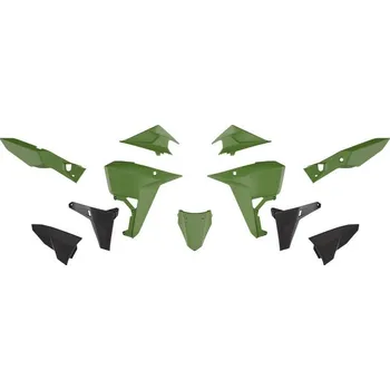 RACETECH (RTECH) 2025/12 kompletní sada plastů (REVOLUTION) (bez předního blatníku) KOVE X PRO / RALLY 800 24-25 barva černá / zelená / KháčekI (RACETECH (RTECH) 2025/12 kompletní sada plastů (REVOLUTION) (bez předního blatníku) KOVE X PRO / RALLY 800 24-