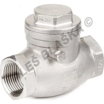 Ventil Nerezová zpětná klapka pro vodorovnou polohu - klapací - NEREZ - INOX (zpětný ventil voda) - 1/2" 356