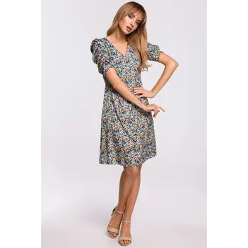 Dámské šaty Šaty made of emotion Weiß/ Hellblau/ Gelb 883229 M