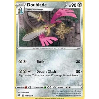 Karetní hra Pokémon RCL 134/192 Doublade - Rebel Clash Stav: Near Mint, Verze: REVERSE HOLO