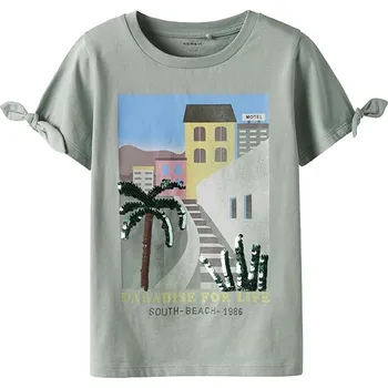 Tričko name it Khaki 6911594 140